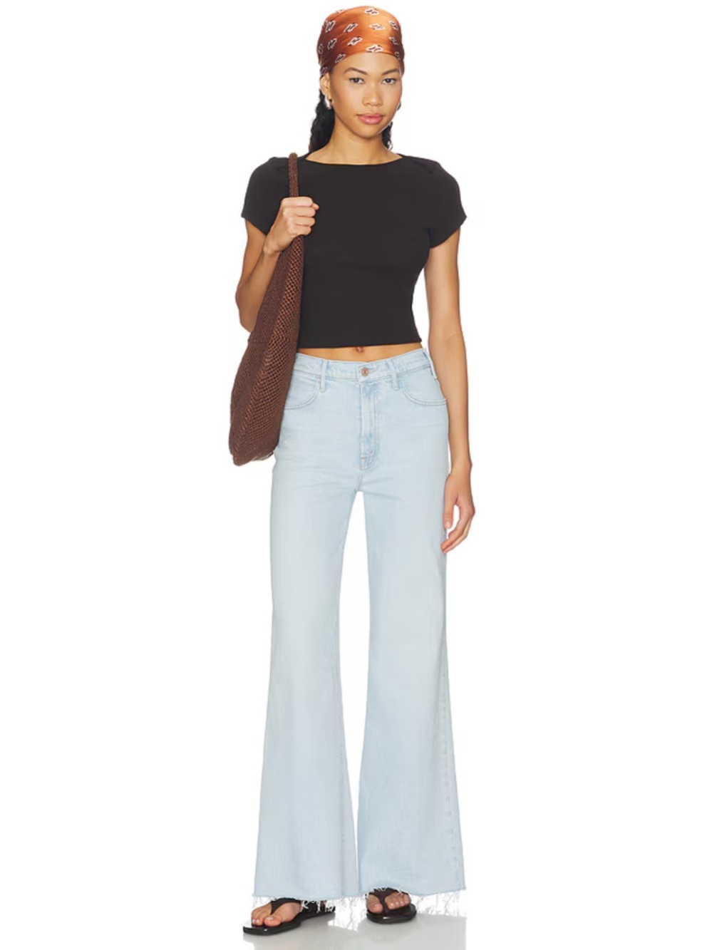 MOTHER Lil Petite Hustler Roller Skimp Fray Jeans in Bring The Cooler